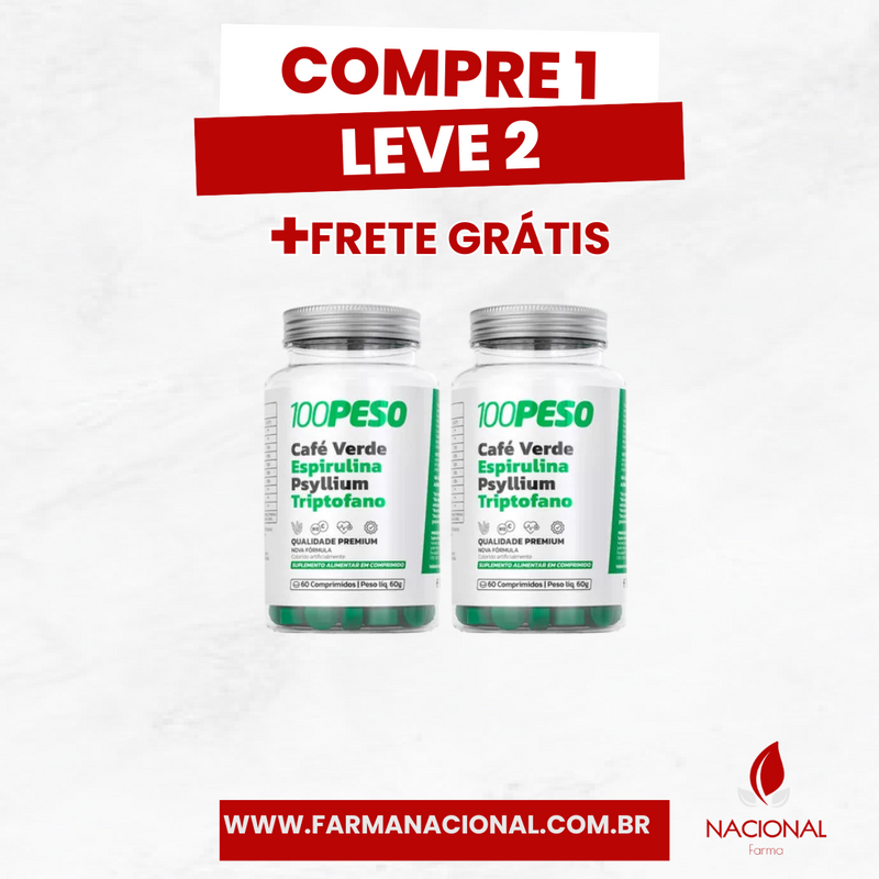 100 Peso – Emagrecimento Rápido e Controle do Peso - Compre 1 Leve 2 + Frete Grátis