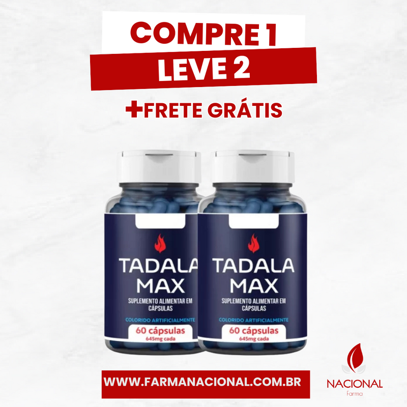 Tadalamax: Potência e Ereção Imbatíveis – Compre 1 Leve 2!