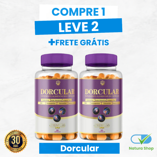 Dorcular - Suplemento Para Dores Articulares e Ósseas - 60 Cápsulas + Frete Grátis